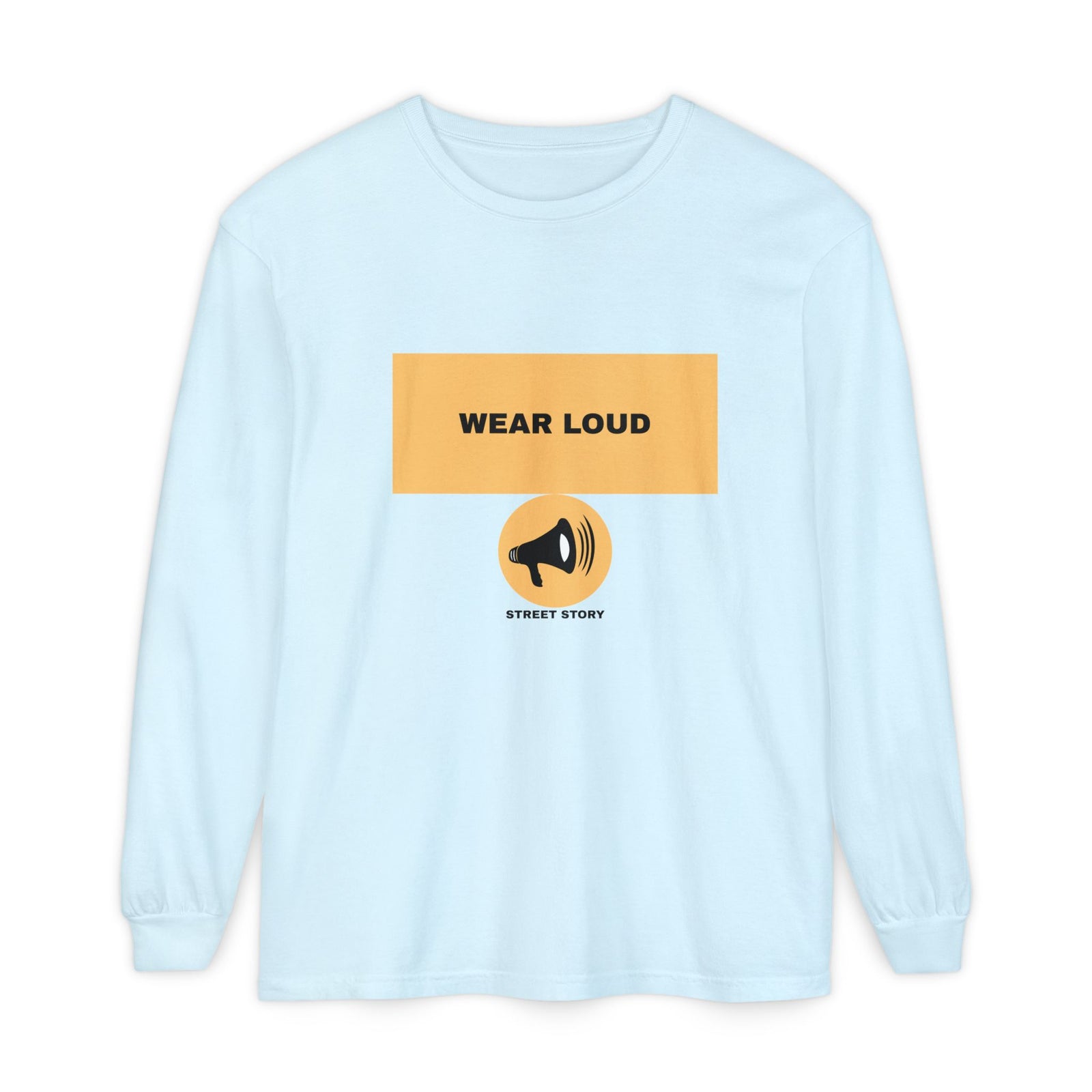 Wear Loud Long Sleeve Tee - Megaphone Street Story — Chambray