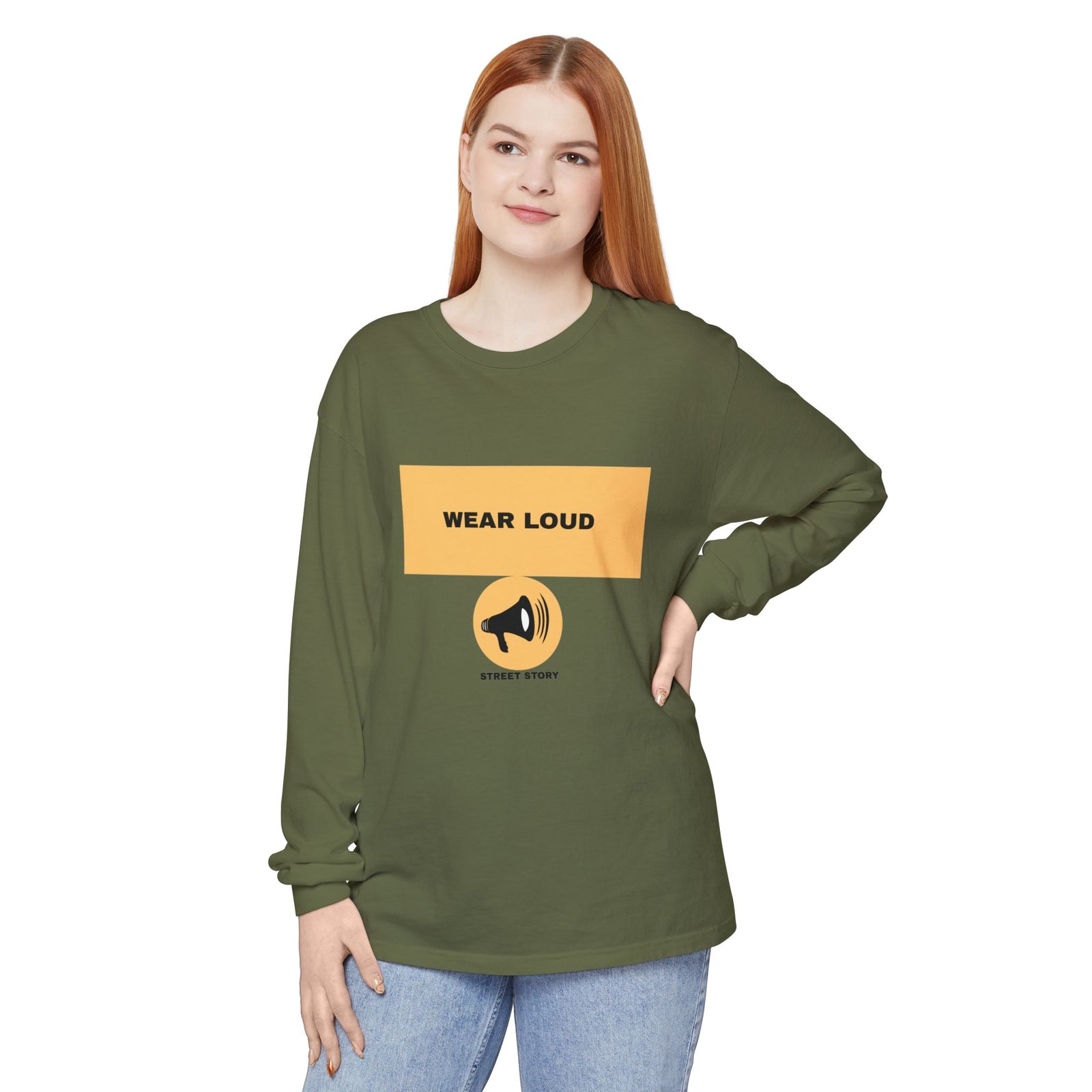 Wear Loud Long Sleeve Tee - Megaphone Street Story — Hemp