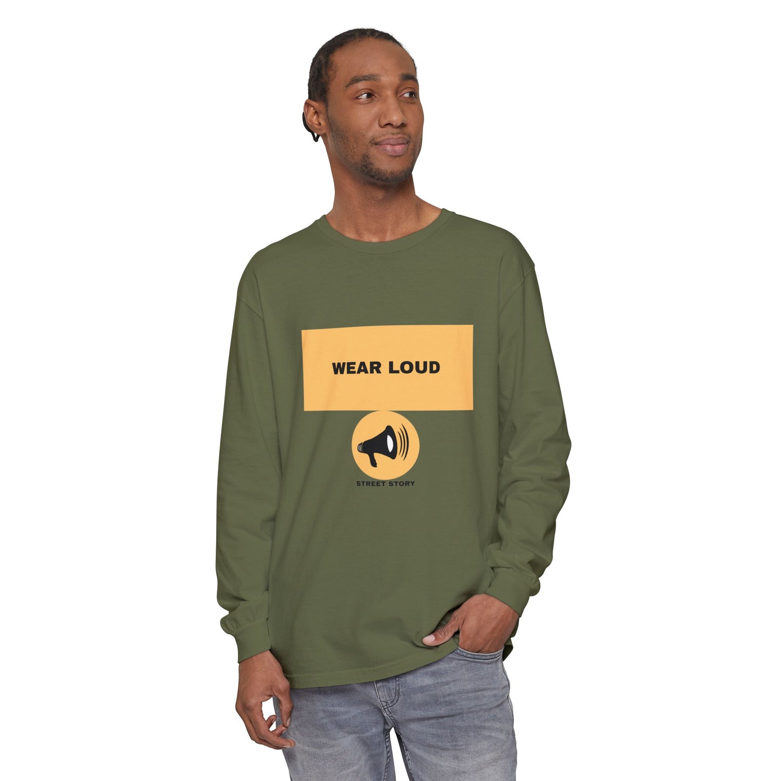 Wear Loud Long Sleeve Tee - Megaphone Street Story — Hemp