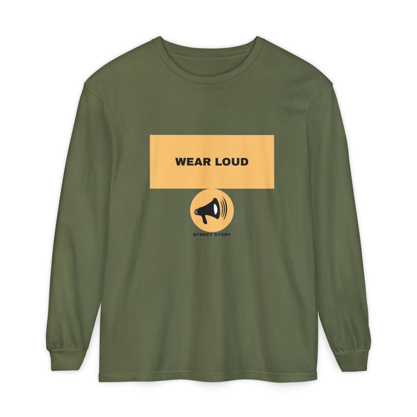 Wear Loud Long Sleeve Tee - Megaphone Street Story — Hemp